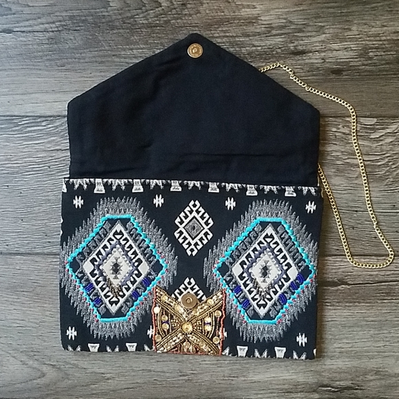 idelle Handbags - crossbody bag embroidered with rhinestones